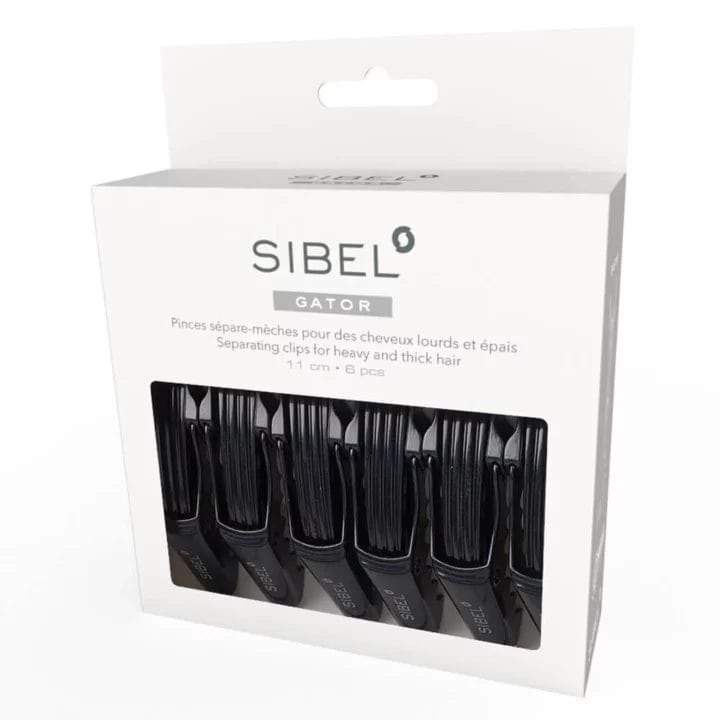 Sibel Gator Sectioning Clips 11cm Black, Pack of 6