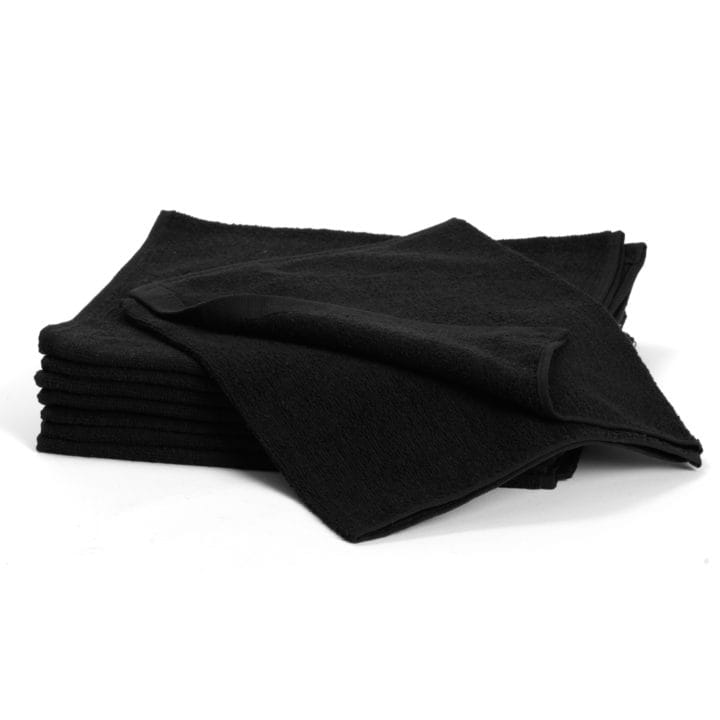 Cotton Towels, Black 34×82 cm (12pcs)