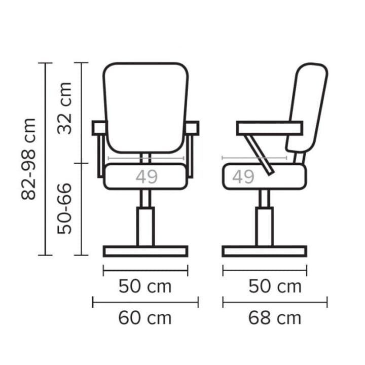 Hairway Styling Chair Adam,black - Image 2