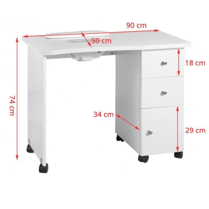 Manicure table Compact 011B with absorber - Image 2