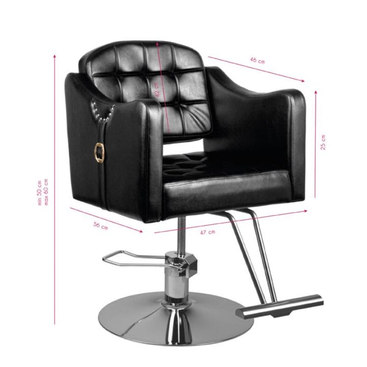 Hairdressing chair 0-90, black - Image 4