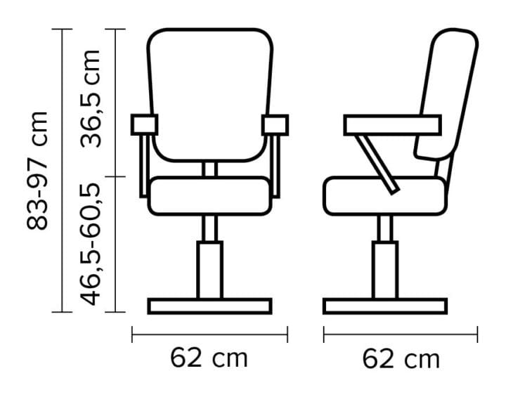 Hairway Styling Chair Neo, Black - Image 4