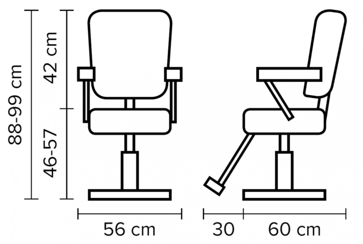 Hairway Styling Chair Jazz,Black - Image 3