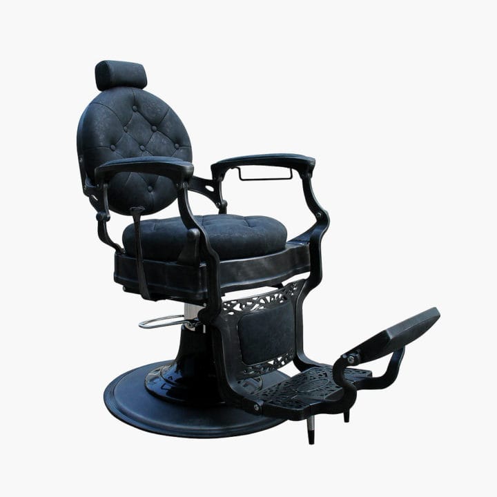 Barburys Barber Chair Malone in Retro Dark Black Outer Material by Sibel