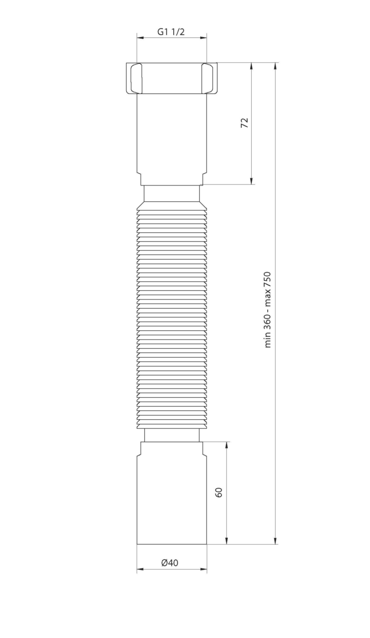 Flexi Waste Connector 1 1/2"-40mm - Image 2