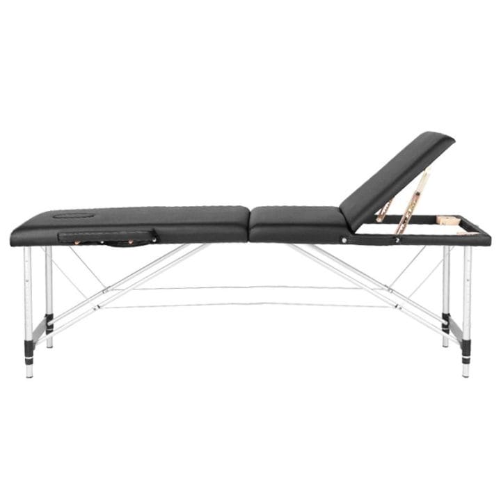 Folding table for massage, 3 segment aluminum comfort, black - Image 2