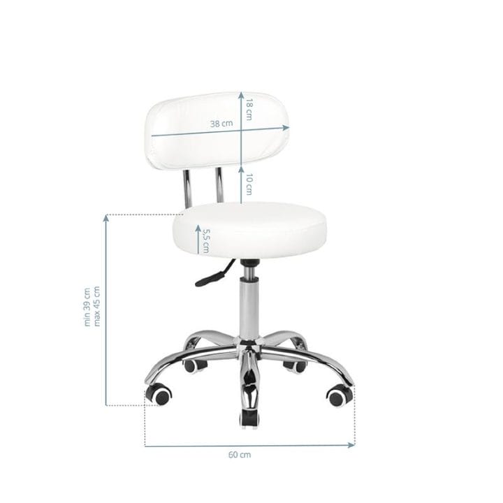 Cosmetic stool for pedicure, white - Image 4