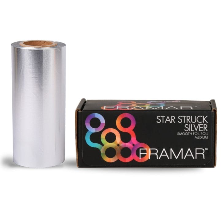 Framar Star Struck Silver Smooth Foil - Sileä Foliorulla, 12,7 cm x 97,5 m, Hopea