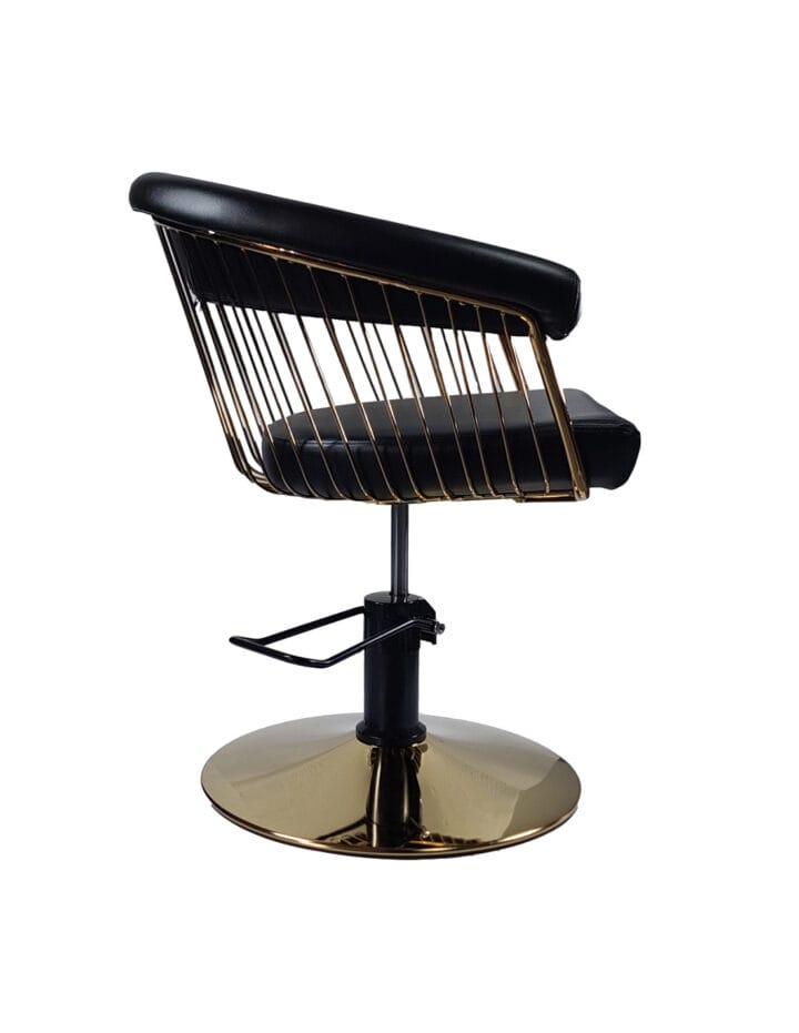 Hairdresser customer chair Alexa with Gold base - Image 3