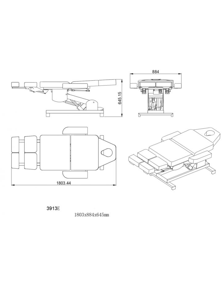 Pedicure bed with 3 motors Celeste, white - Image 3