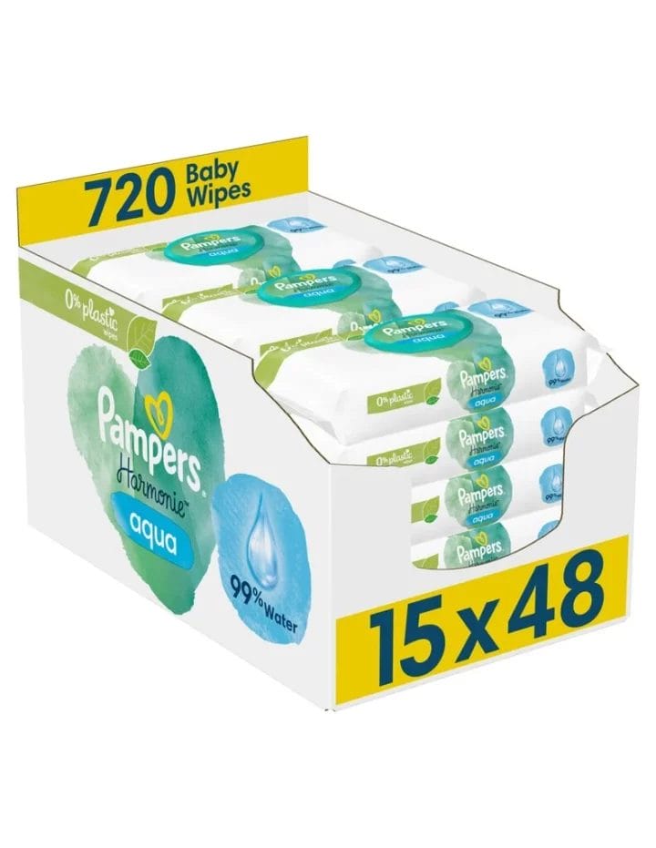 Pampers Harmonie Aqua wet wipes 720 pcs