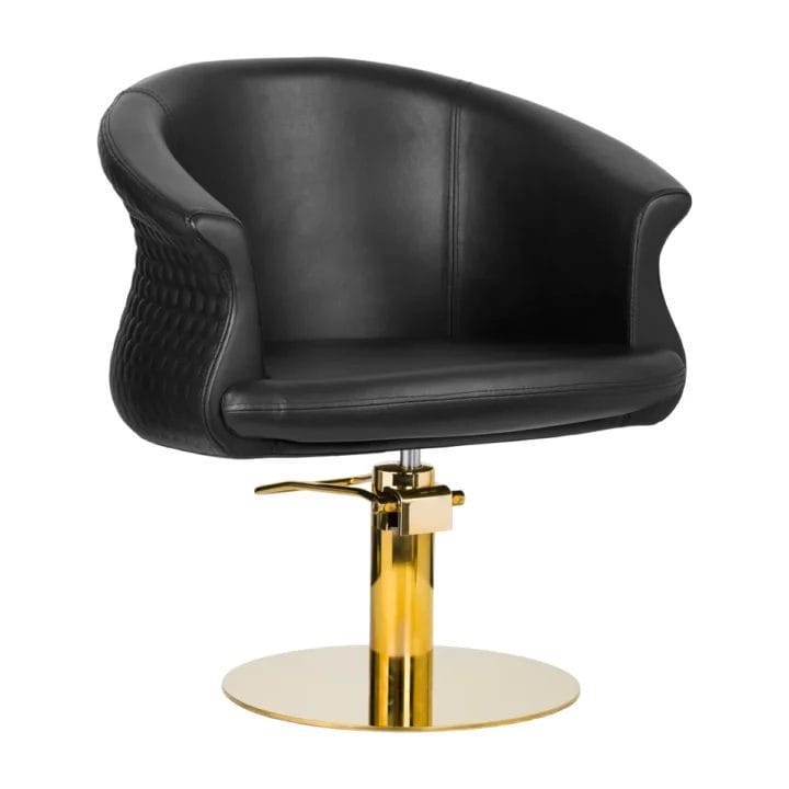 Gabbiano hairdressing chair Wersal gold black