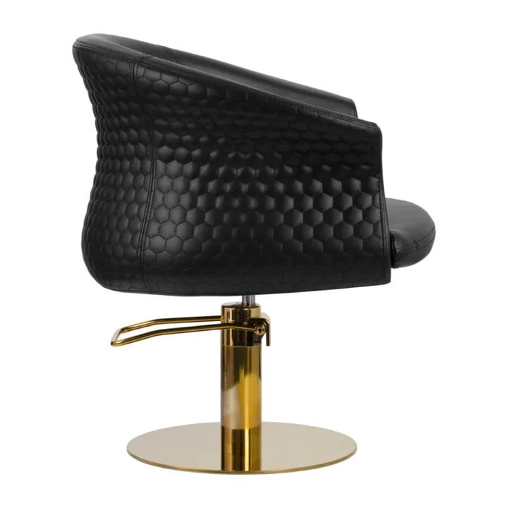 Gabbiano hairdressing chair Wersal gold black - Image 6